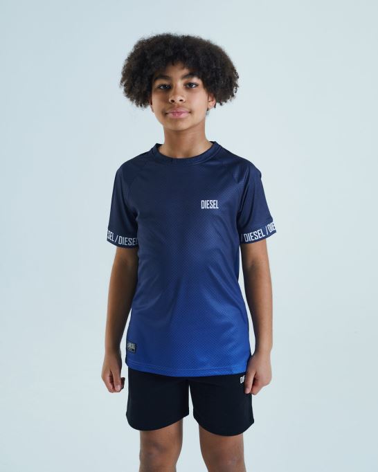 オレンジ ディーゼル ファーリー ティー ネイビー/ブルー