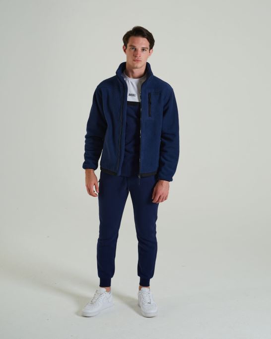 ディーゼル・エディ・フリース・ジャケット サファイア・ブラック