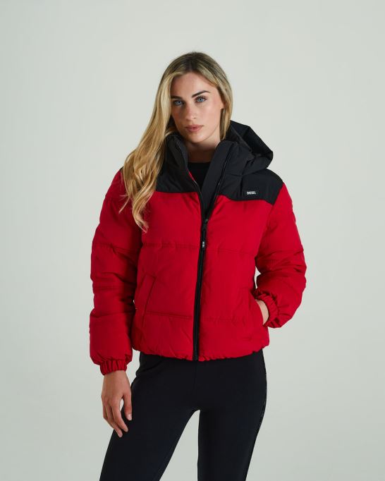 ヴァネッサ コート タンゴ レッド ディーゼル グレー