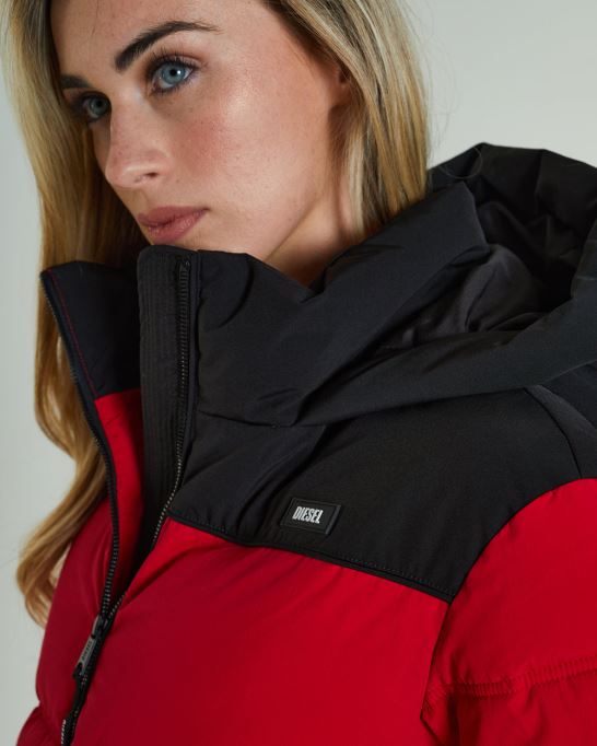 ヴァネッサ コート タンゴ レッド ディーゼル グレー