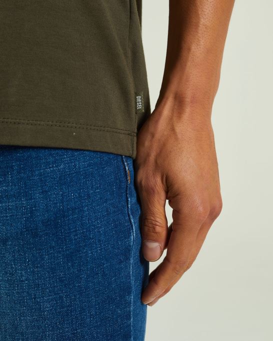 ライトグレー ディーゼル ロニー T コンバットグリーン