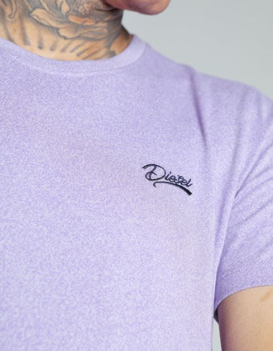 ディーゼル ベーシック マット オー ネック ティー バイオレット ヘイズ レッド