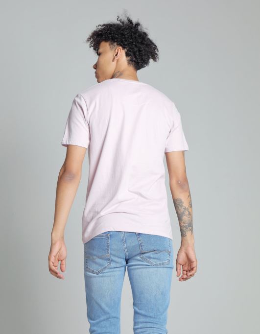 ネイビー ディーゼル ベーシック スコット Vネック Tシャツ カメオピンク