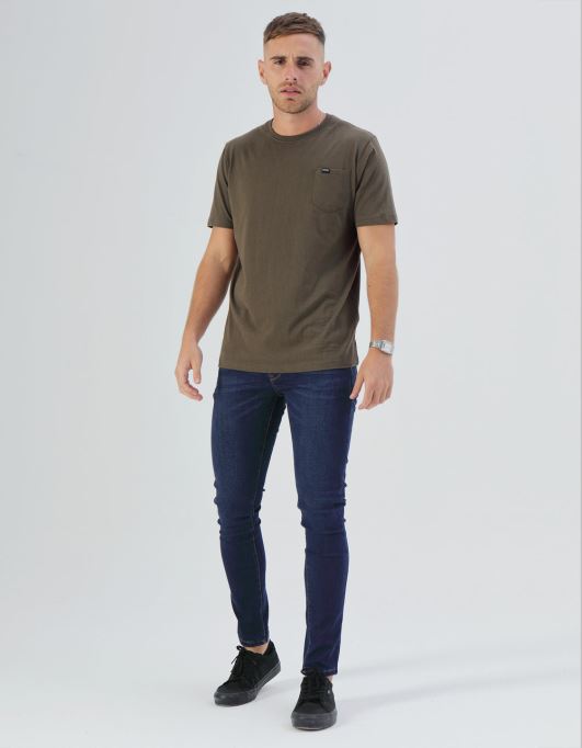 ベーシック ブレット ポケット ティー オリーブ ナイト ディーゼル ピンク