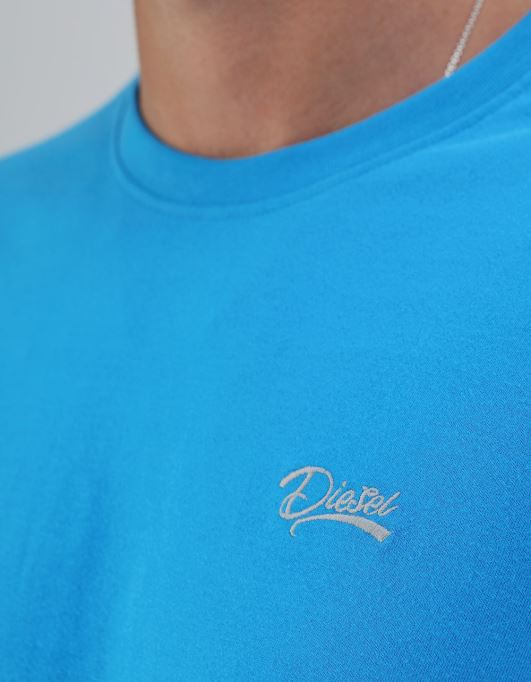 ディーゼル ベーシック スコット オーネック ティー ブルー アスター ピンク