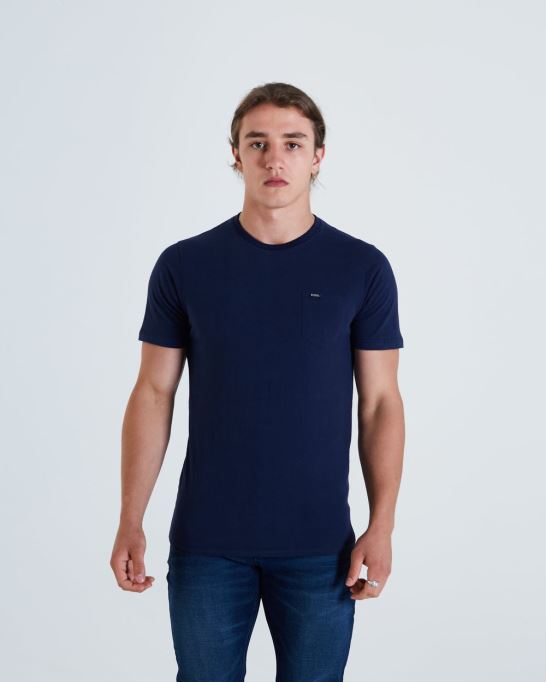 ブルー シャツ ベーシック ブレット ポケット T ネイビー アイリス ディーゼル