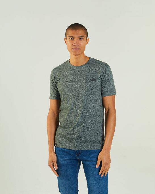 ブラウン ディーゼルベーシック マットオーネック パイングリーン