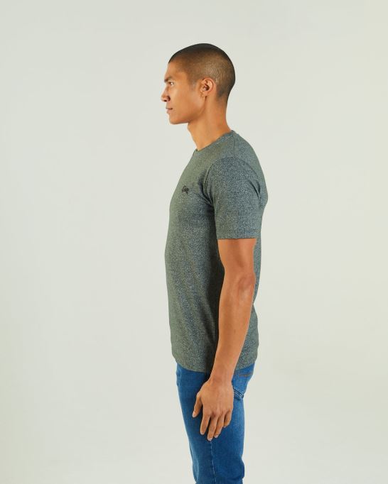 ブラウン ディーゼルベーシック マットオーネック パイングリーン