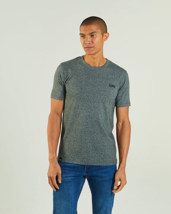 ブラウン ディーゼルベーシック マットオーネック パイングリーン