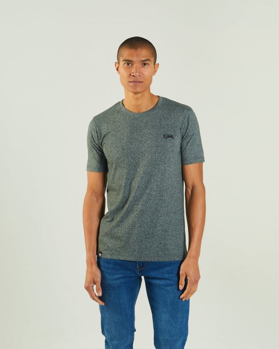 ブラウン ディーゼルベーシック マットオーネック パイングリーン