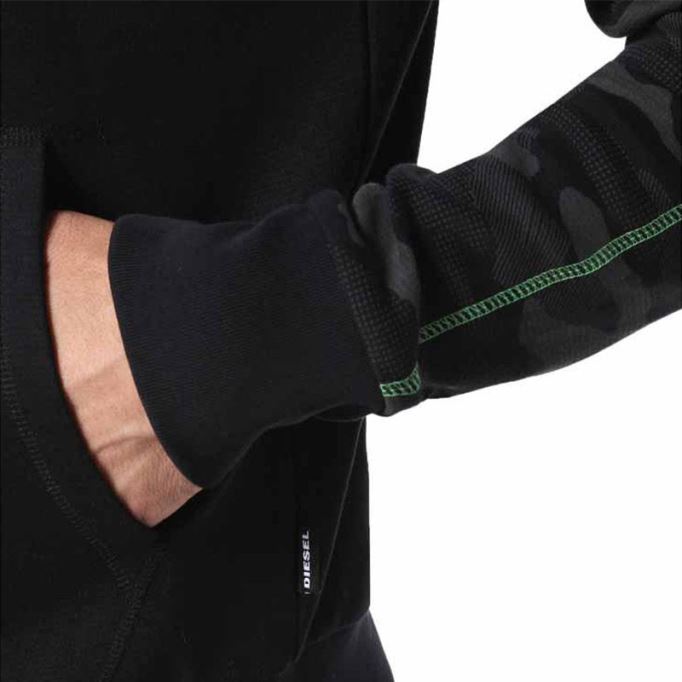 ディーゼル ブライアンツ メンズ パーカー ラウンジウェア フルジップ カジュアル スウェットシャツ フード スポーツ