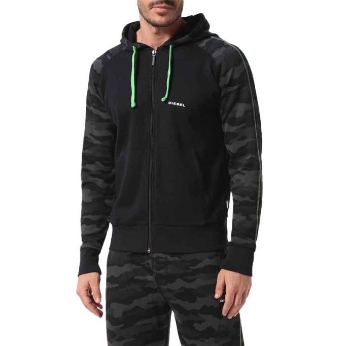ディーゼル ブライアンツ メンズ パーカー ラウンジウェア フルジップ カジュアル スウェットシャツ フード スポーツ