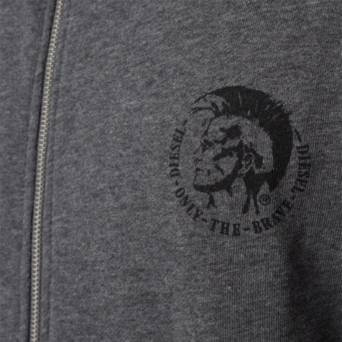 ディーゼル ブランドン メンズ パーカー モヒカン ラウンジウェア フルジップ カジュアル スウェット フード