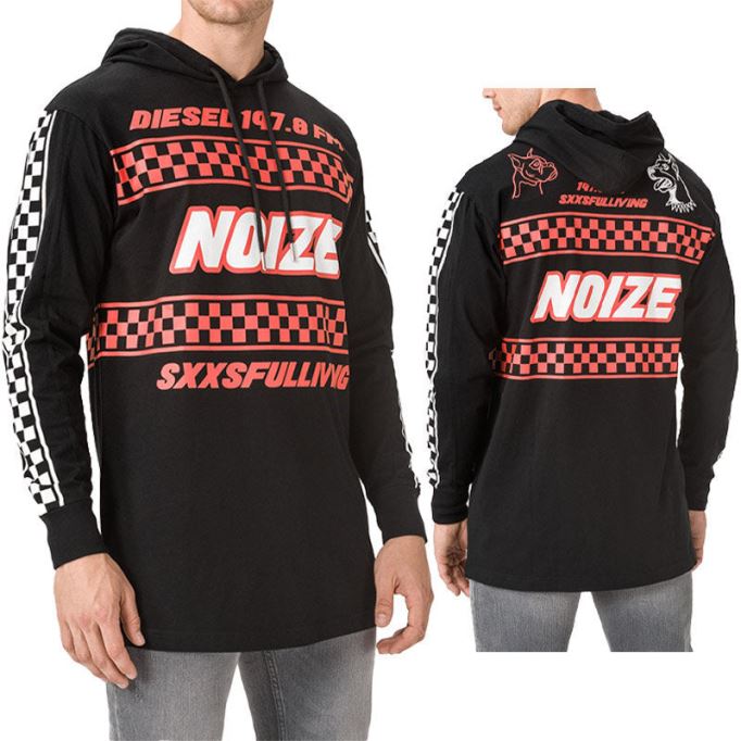 ディーゼル T プロディジー メンズ スウェットシャツ パーカー レギュラー フィット カジュアル 長袖 プルオーバー