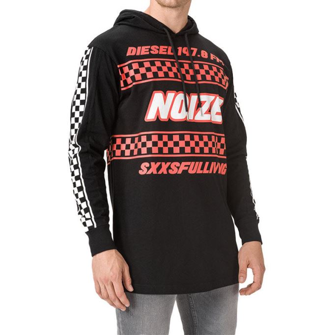 ディーゼル T プロディジー メンズ スウェットシャツ パーカー レギュラー フィット カジュアル 長袖 プルオーバー