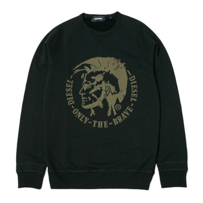 ディーゼルs Orestes パッチ Riaeg メンズ スウェットシャツ クルーネック プルオーバー コットン ジャンパー