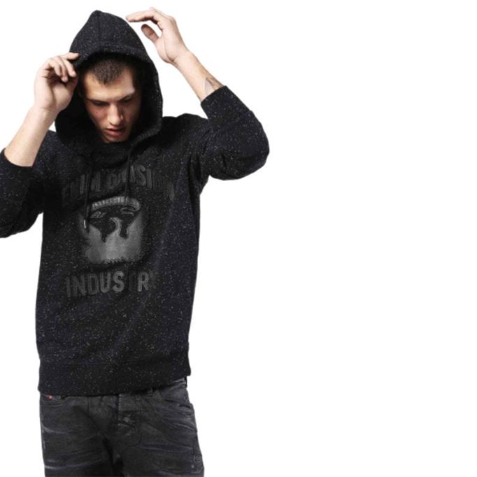 メンズ Joe Hood Lr 900 スウェットシャツ フード付き レザー アンブローズ プルオーバー ジャンパー ディーゼル