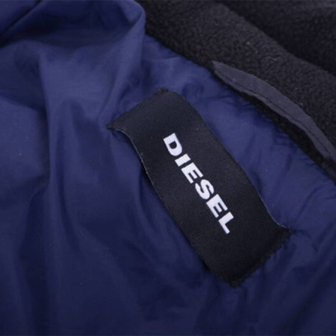 W モード メンズ パファー ジャケット ブラック サイズ S キルティング パッド入り 冬 アウターコート ディーゼル