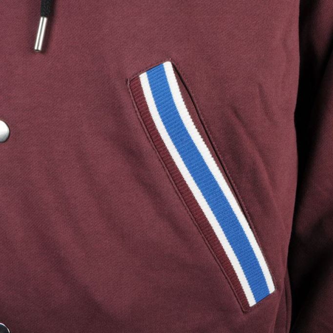 ディーゼル S ボーン メンズ パーカー ジャケット リバーシブル カジュアル リブ カフス バーシティ ジャケット