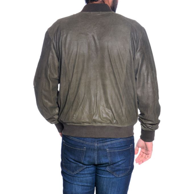 レザー ジャケット L ニコライ メンズ ボンバー ジャケット カフェ レーサー オリーブ ウィンター コート ディーゼル