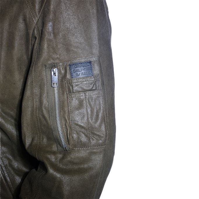 レザー ジャケット L ニコライ メンズ ボンバー ジャケット カフェ レーサー オリーブ ウィンター コート ディーゼル