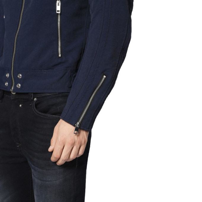 J ストリート メンズ バイカー ジャケット スリム フィット サマー アウター ボンバー カジュアル コート ディーゼル