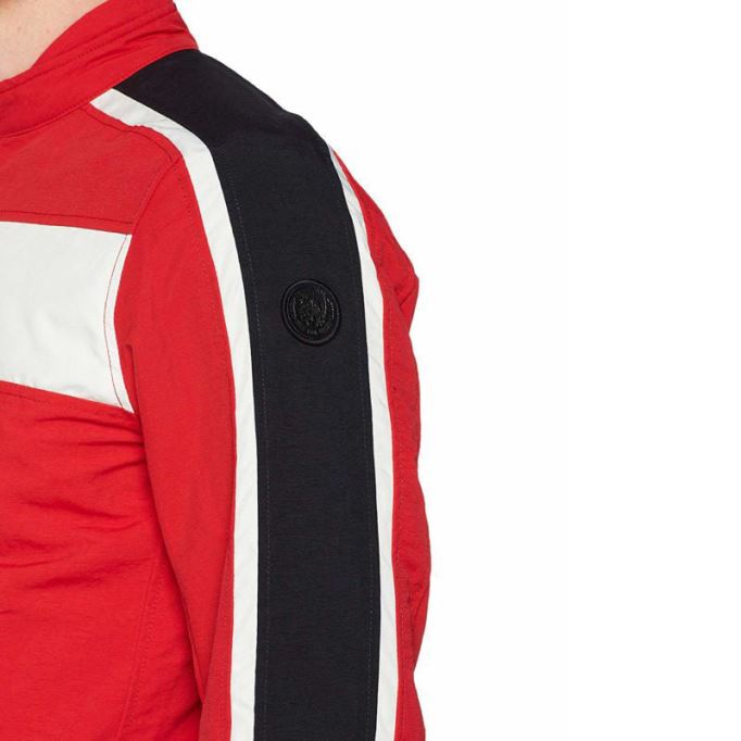 ディーゼル J ストリート メンズ バイカー ジャケット スリム サマー アウトウェア ボンバー カジュアル コート レッド