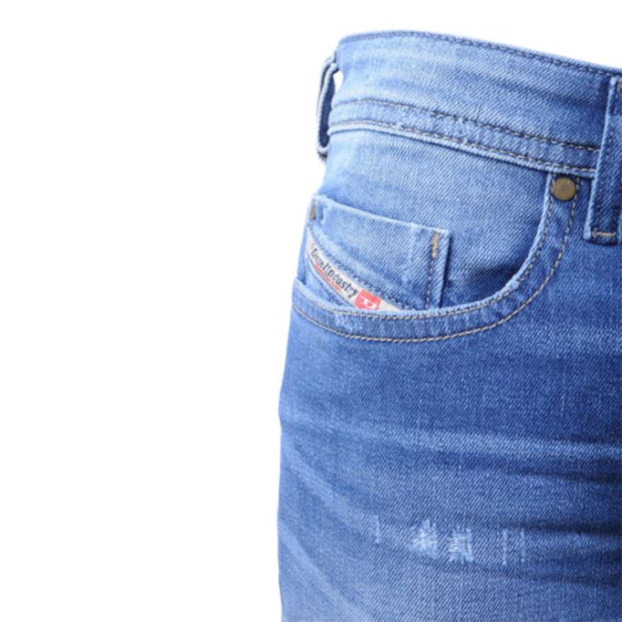 ディーゼルバスター R60f8 メンズ デニム ジーンズ レギュラー スリムテーパード ディストレスト カジュアルパンツ