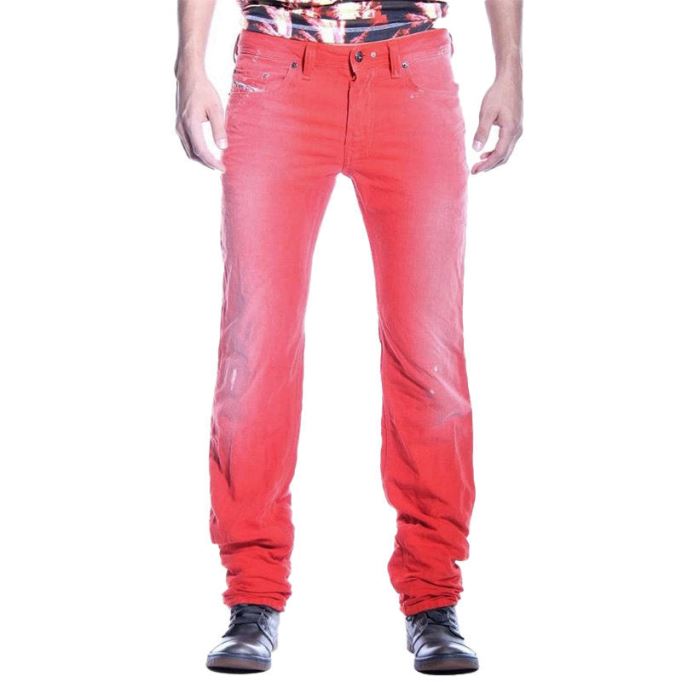 サファド メンズ デニム ジーンズ コットン スリム ストレート フィット カジュアル パンツ トラウザー ディーゼル