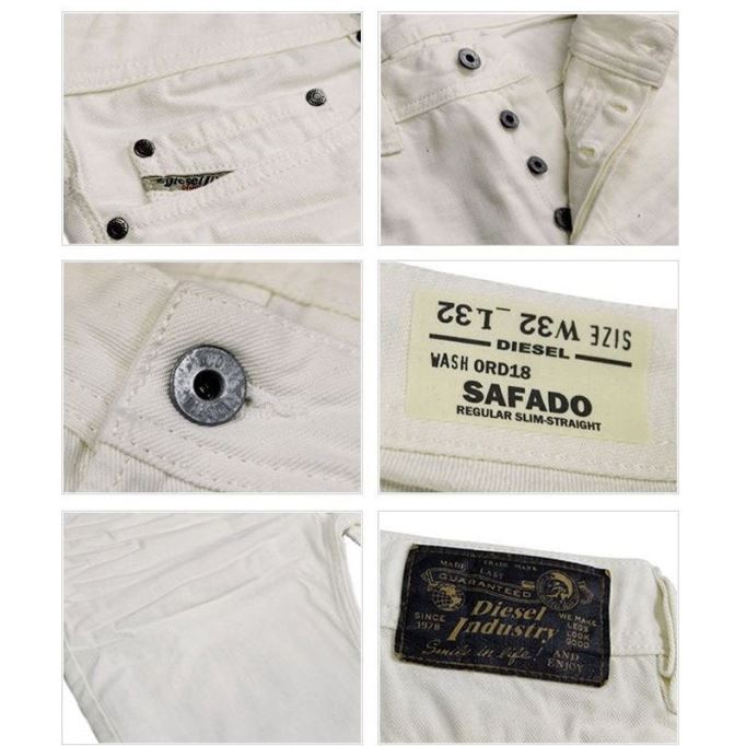 サファド メンズ デニム ジーンズ コットン スリム ストレート フィット カジュアル パンツ トラウザー ディーゼル