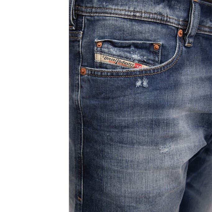 ディーゼル テッパー R248d メンズ デニム ジーンズ スリムフィット ストレッチ キャロット ディストレスト パンツ