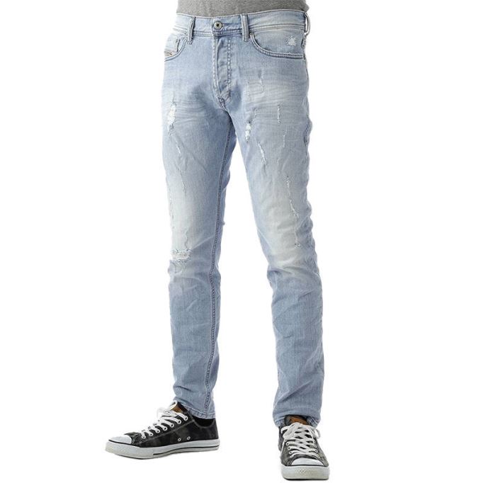 ディーゼル テッパー 0849e メンズ デニム ジーンズ ストレッチ スリム フィット キャロット カジュアル トラウザー