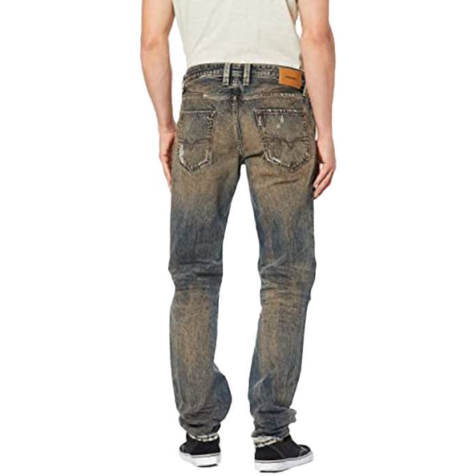 Larkee Beex 084xb メンズ デニム ジーンズ レギュラー テーパード フェード ダメージ パンツ ディーゼル
