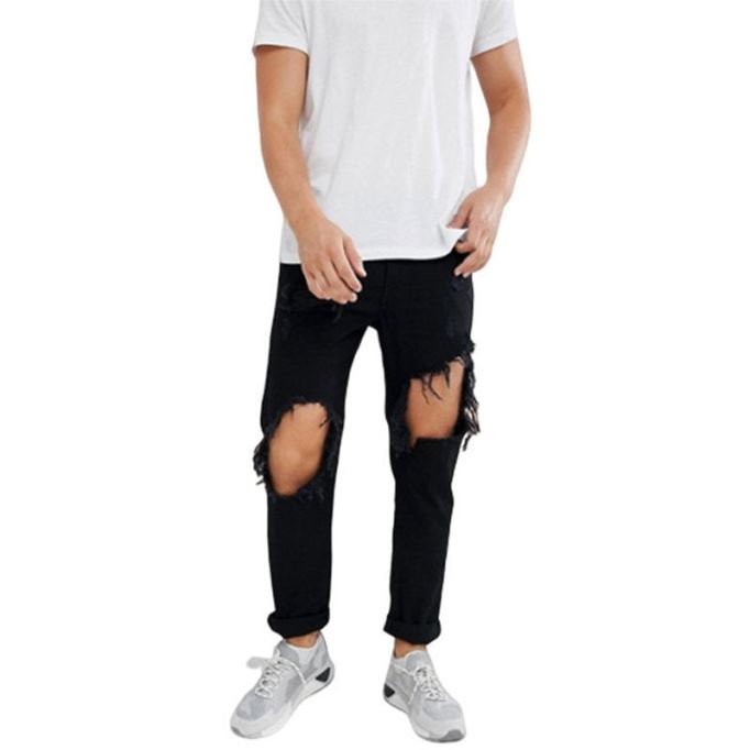 ディーゼル マーキー 084wr メンズ デニム リップド ジーンズ スリム スキニー フィット トラウザー カジュアル パンツ