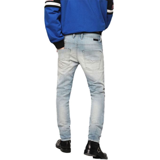 ディーゼル クローリー 087ab メンズ デニム スウェット ジョギング ジーンズ スリムフィット キャロット パンツ フェード