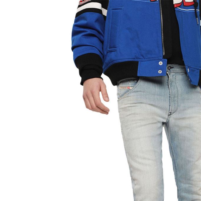 ディーゼル クローリー 087ab メンズ デニム スウェット ジョギング ジーンズ スリムフィット キャロット パンツ フェード