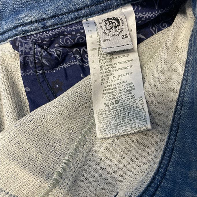 ディーゼル クローリー 087ab メンズ デニム スウェット ジョギング ジーンズ スリムフィット キャロット パンツ フェード