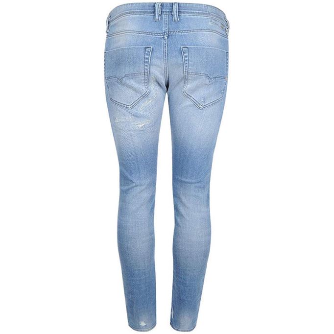 Tepphar 084gi メンズ デニム ジーンズ スリムフィット テーパード ダメージ加工 カジュアル パンツ ディーゼル