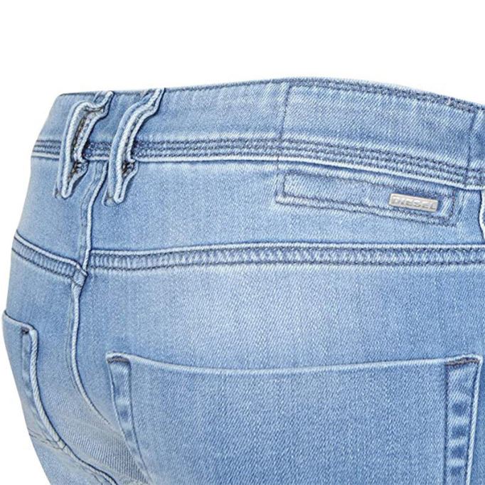 Tepphar 084gi メンズ デニム ジーンズ スリムフィット テーパード ダメージ加工 カジュアル パンツ ディーゼル