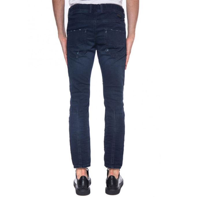 Krooley Ne 0699w メンズ デニム スウェット ジョギング ジーンズ レギュラー フィット テーパード フェード ディーゼル