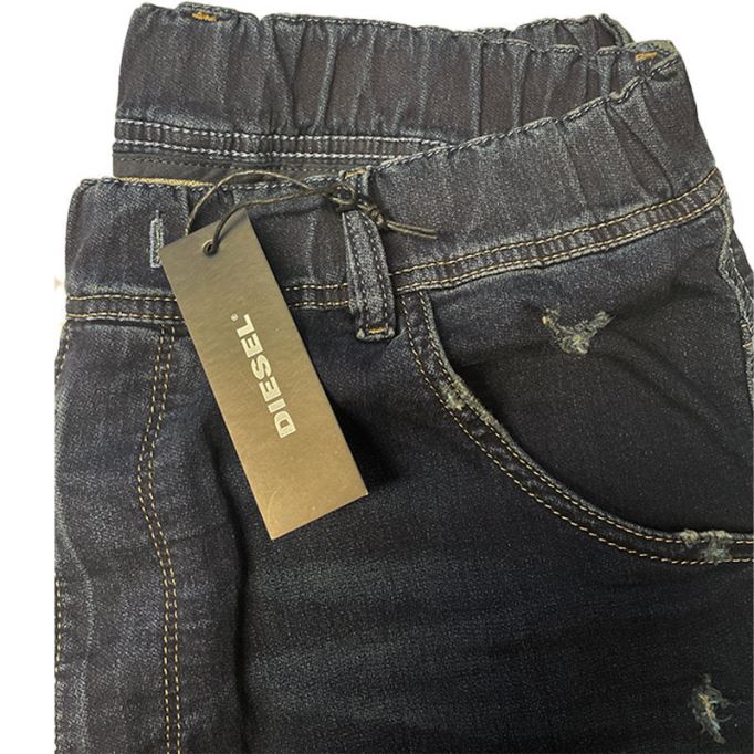 Krooley Ne 0699w メンズ デニム スウェット ジョギング ジーンズ レギュラー フィット テーパード フェード ディーゼル