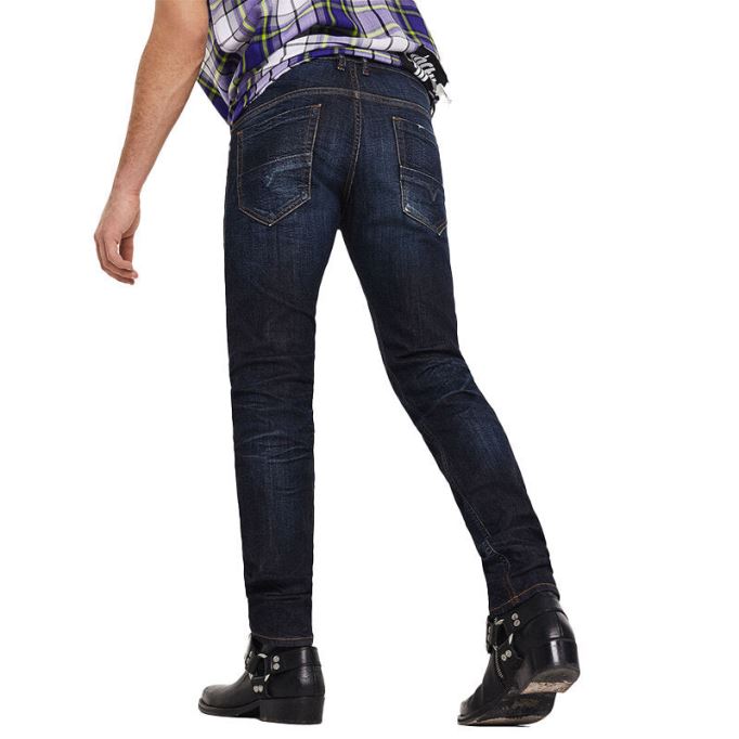 Thommer 081at メンズ デニム カジュアル フェード ジーンズ ストレッチ コットン ジップ スリムフィット ディーゼル