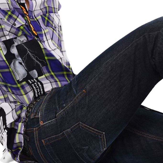 Thommer 081at メンズ デニム カジュアル フェード ジーンズ ストレッチ コットン ジップ スリムフィット ディーゼル