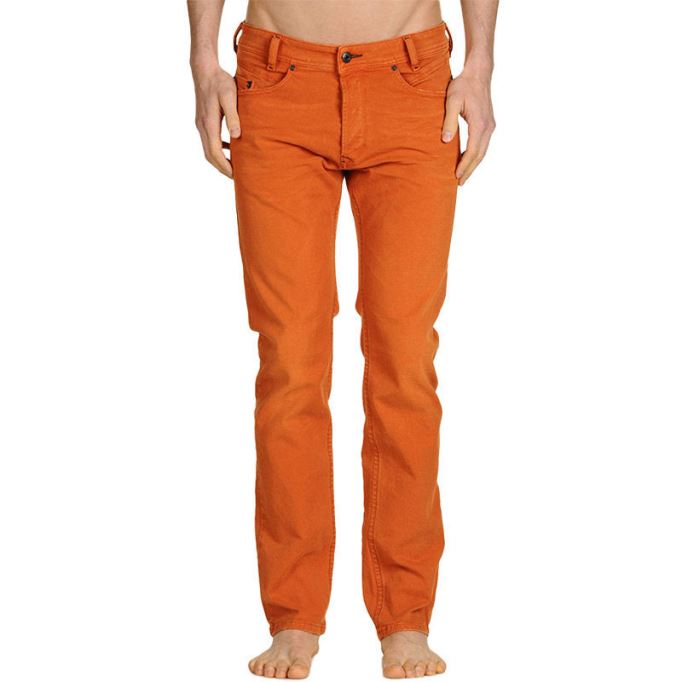 Iakop 0111d メンズ ジーンズ レギュラー スリムフィット コットン ストレッチ カジュアル デニム パンツ ディーゼル オフホワイト/ブルー/ホワイト