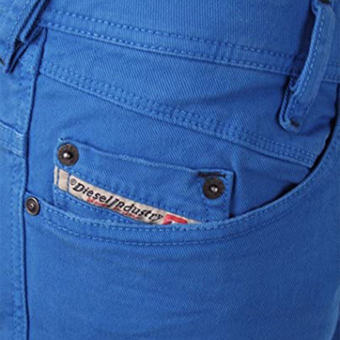 Iakop 0111d メンズ ジーンズ レギュラー スリムフィット コットン ストレッチ カジュアル デニム パンツ ディーゼル オフホワイト/ブルー/ホワイト