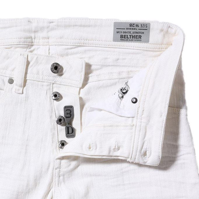 デニム ベルザー メンズ ジーンズ デニム コットン スリム テーパード フィット カジュアル パンツ トラウザー