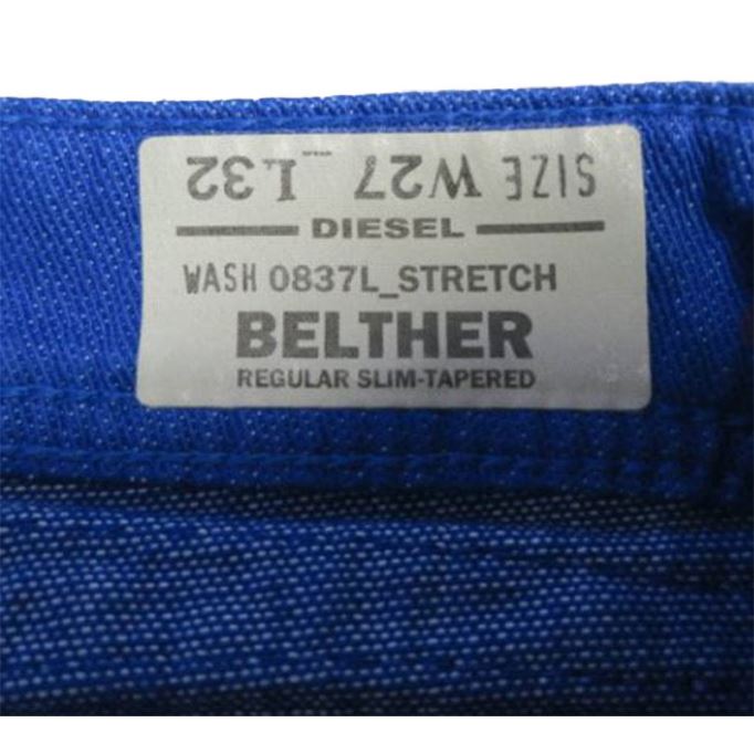 デニム ベルザー メンズ ジーンズ デニム コットン スリム テーパード フィット カジュアル パンツ トラウザー