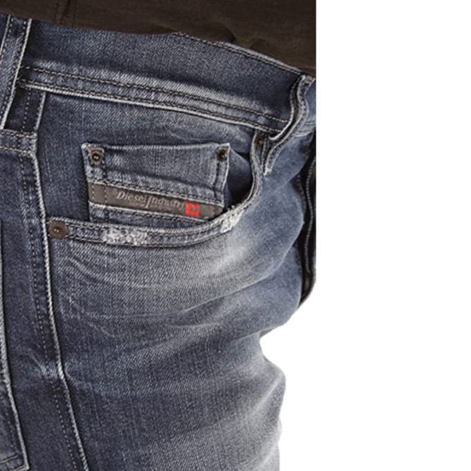 ディーゼル テッパー R39m0 メンズ デニム ジーンズ レギュラー フィット ストレートレッグ カジュアル ブルー パンツ