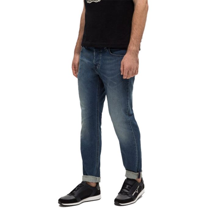 Larkee Beex 084tu メンズ デニム ジーンズ レギュラー フィット ストレッチ テーパード フェード パンツ ディーゼル