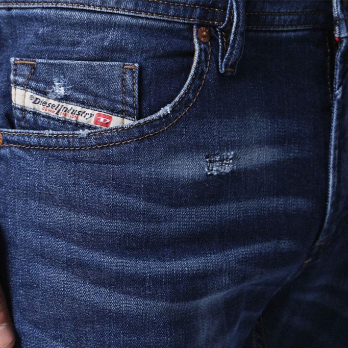 ディーゼル トーマー 084gs メンズ デニム ジーンズ ストレッチ スリム フィット スキニー ディストレスト パンツ